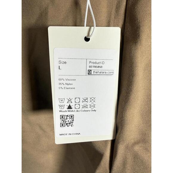 NWT Halara Tan High Rise Button Accent Shorts Women’s Size Large - Picture 5 of 7